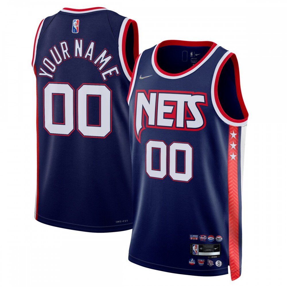 Brooklyn Nets 2021/22 Swingman Custom Jersey - City Edition - Navy-Pro Kit Vault | Brand New 26/27 Sports Jerseys